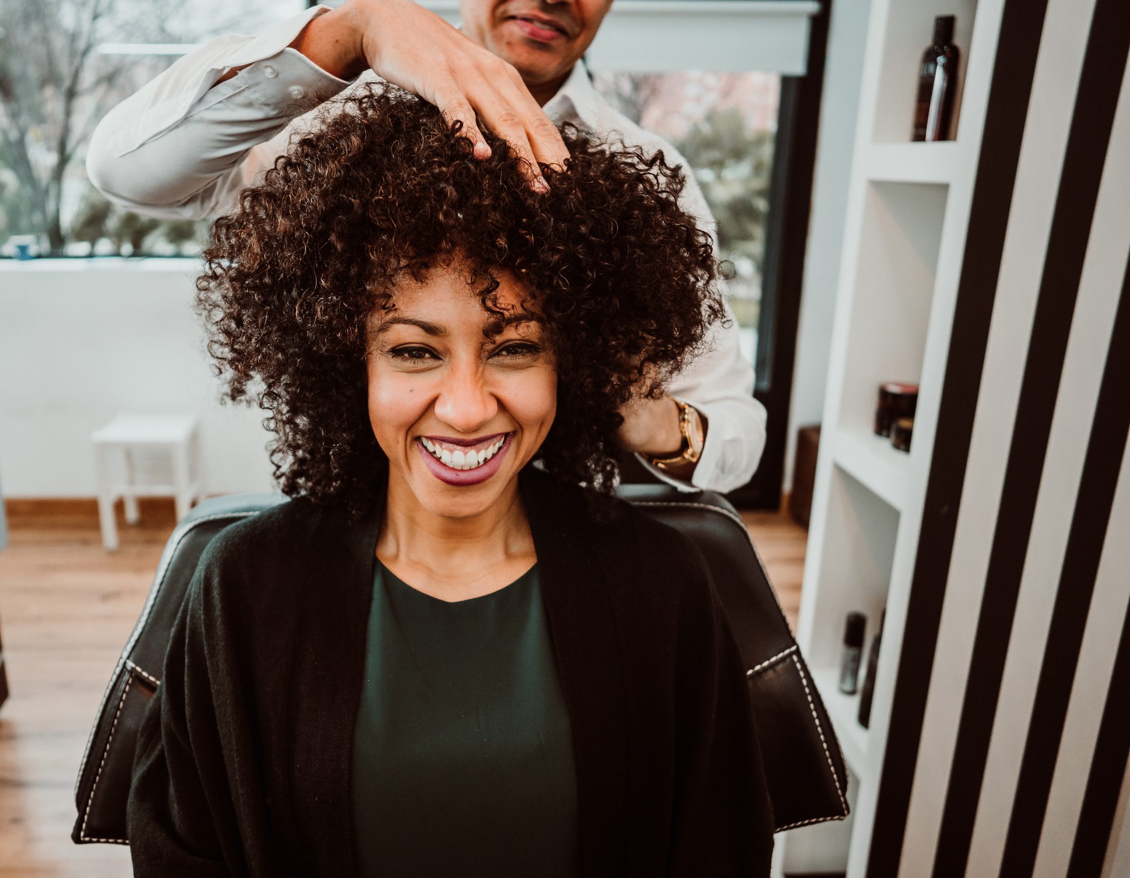 Styling natural hair