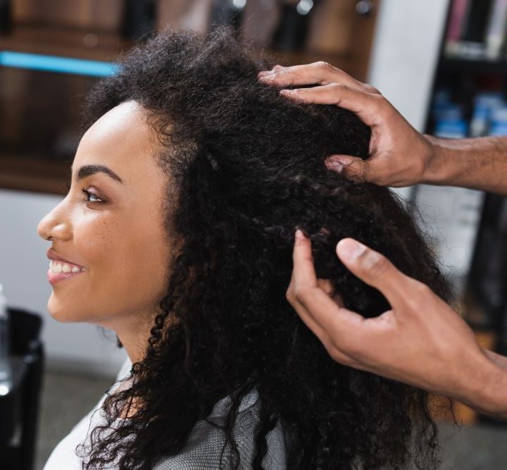 Brushing natural hair